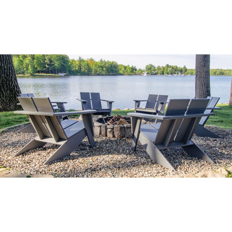 Paso Grey Outdoor Patio Adirondack Chair by POLYWOOD + Reviews Crate